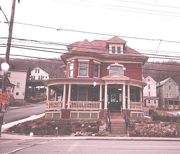 Snow falls at the Mary and Martha house in Dale Borough.
