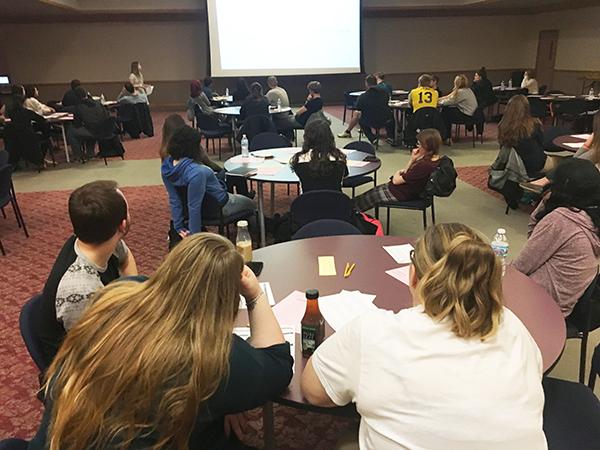 Prospective tutors attened an informational meeting about tutoring in Cambria Room. The meeting was held Jan. 12. 