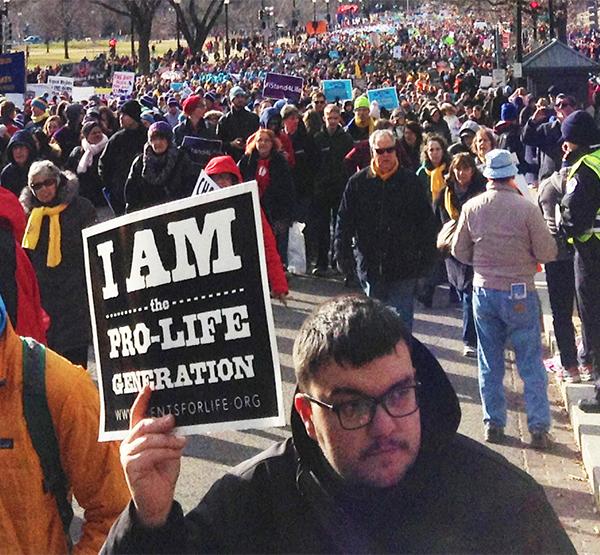 Thousands of peaceful protestors march against abortion Jan. 27 on Capital Hill. 