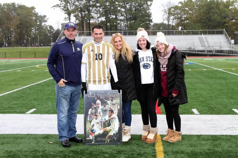 Senior D.J. Vogelman (No. 10) at his senior day ceremony Oct. 27 at Richland High School. 