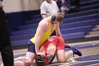 Brock Biddle wrestles in his bout against his oppenent  Feb. 1 at the Wellness Center. He  helped the Mountain Cats defeat Shippensburg University, 38-3.