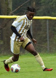 Pitt-Johnstown’s Patrick Ahmed played against Penn State-New Kensington and scored two goals and helped the men’s soccer team win 4-0 Sept. 5 at New Kensington. | Photo courtesy of Ali Single 