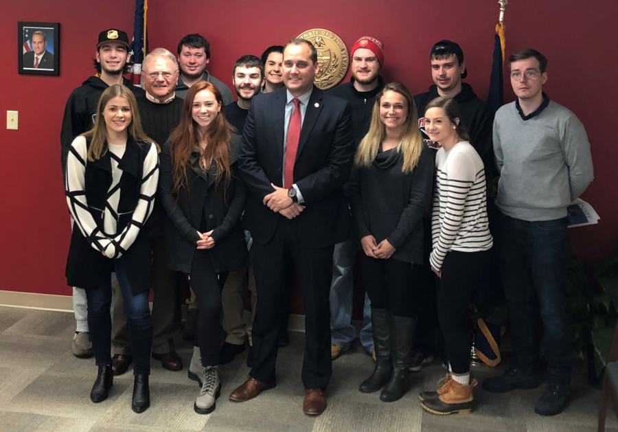 State Sen. Wayne Langerholc gave a lecture to professor William Kory’s Political Geography class.