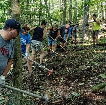 Volunteers from Laurel Highlands On and Off-Road Biking Association 